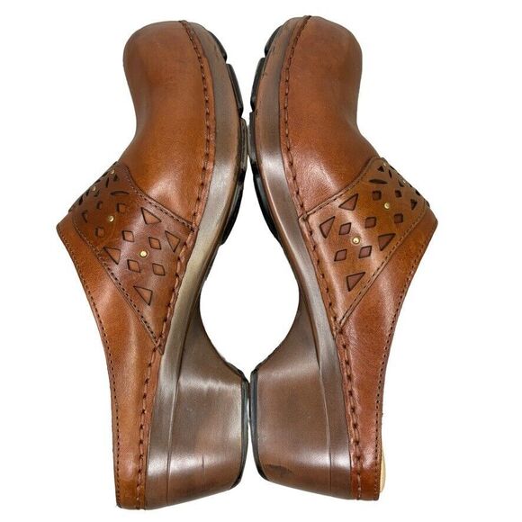 Dansko Pavan Heritage Brown Leather Mid Wedge Mule Womens‎ Size 9.5/40 M - Picture 5 of 11